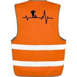 Gilet Chasse - Battement de coeur - Orange