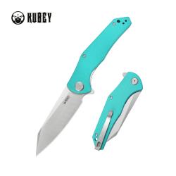 Couteau Kubey Flash Lame Acier 14C28N Manche G10 Bleu Tiffany Linerlock KUB158T