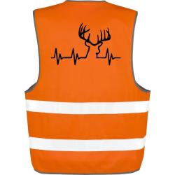Gilet Chasse - Battement de coeur - CERF - Orange
