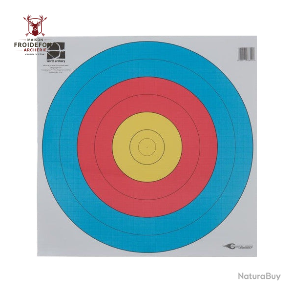 Blason FITA 80 cm, anneaux 5 � 10  - Avalon