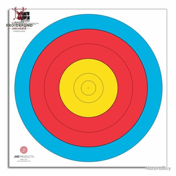 Blason FITA 80cm 5 anneaux - JVD