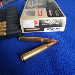 Lot de 18 balles 270 winchester pour ciblage