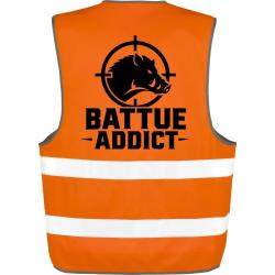 Gilet Chasse - Battue addict - Sanglier cibl&eacute; - Orange