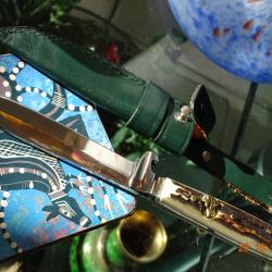 COUTEAU CHASSE BOIS DE CERF avec Motif SANGLIER