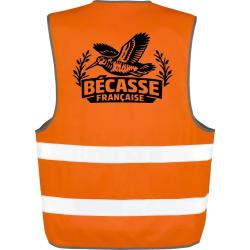 Gilet Chasse - B&eacute;casse fran&ccedil;aise - Envol tricolore - Orange