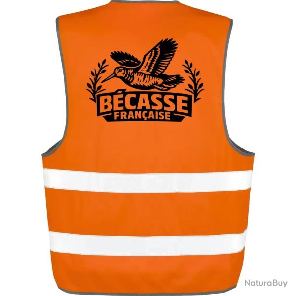 Gilet Chasse - B�casse fran�aise - Envol tricolore - Orange