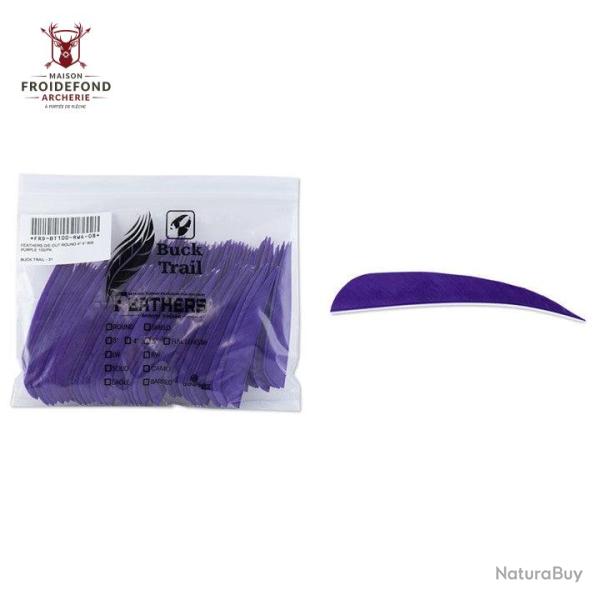 Plume Naturelle Parabolique 5" - Violet / Buck Trail
