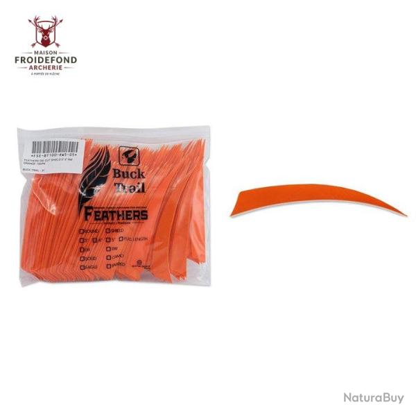 Plume Naturelle Shield 5" - Orange / Buck Trail
