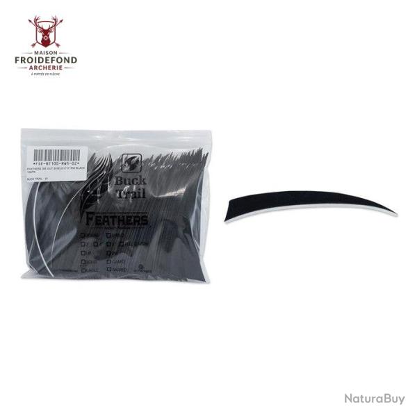 Plume Naturelle Shield 5" - Noir / Buck Trail