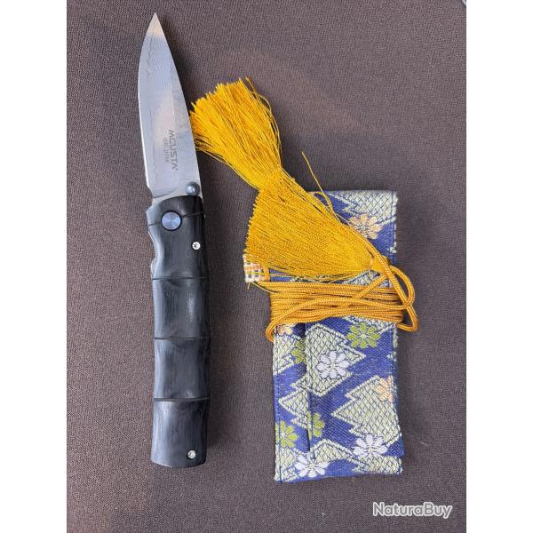 Mcusta couteau MC 0076DPDamascus/black Pakka Wood