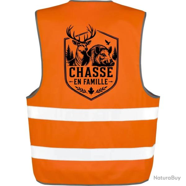 Gilet Chasse - Chasse en famille - Grand gibier - Orange
