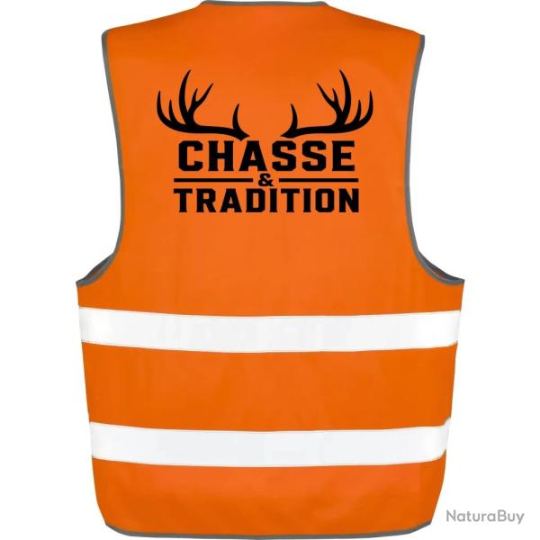 Gilet Chasse - Chasse et tradition - Panache - Orange