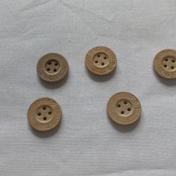 5 boutons en cartons 16/17 mm  ( A5-5)