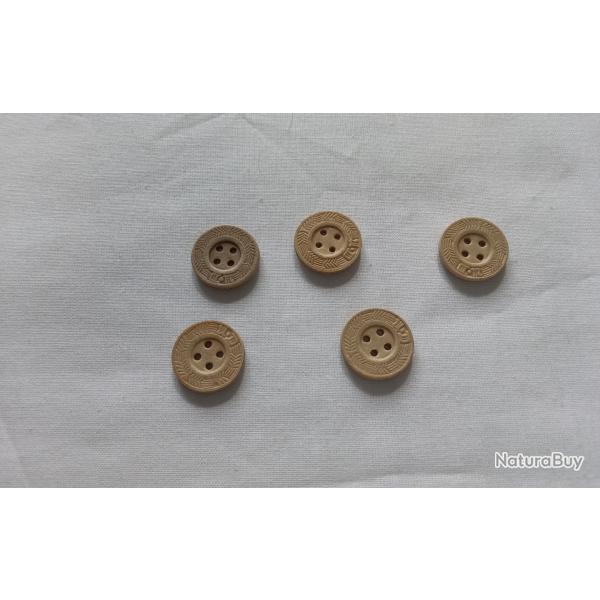 5 boutons en cartons 16/17 mm  ( A5-5)