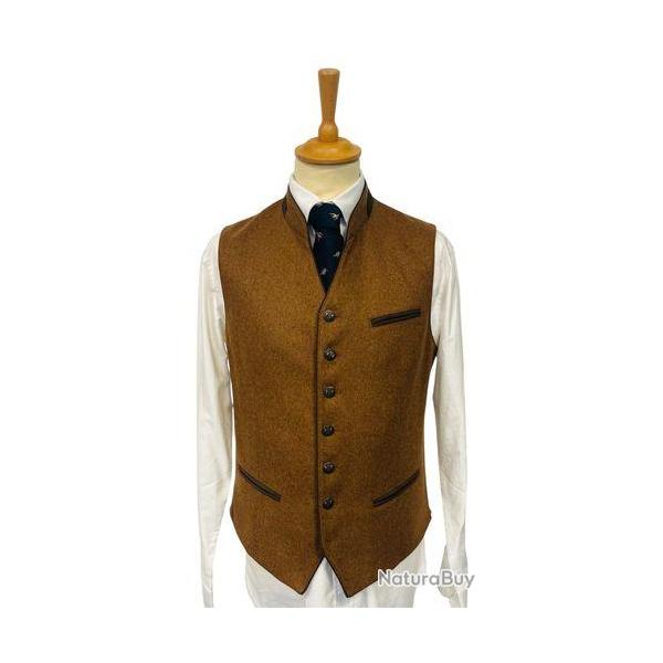 Gilet autrichien en loden Homme Weiler - 6 coloris - Maximilian - 48 / Bronze