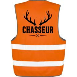 Gilet Chasse - Chasseur - Bois de cerf crois&eacute;s - Orange