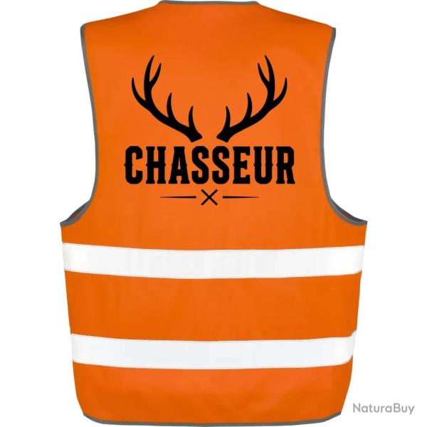 Gilet Chasse - Chasseur - Bois de cerf crois�s - Orange