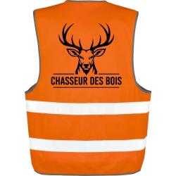 Gilet Chasse - Chasseur des bois - Cerf - Orange