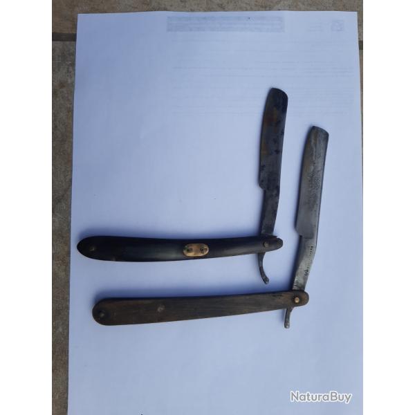 2 RASOIRS ANCIEN COUPE CHOUX