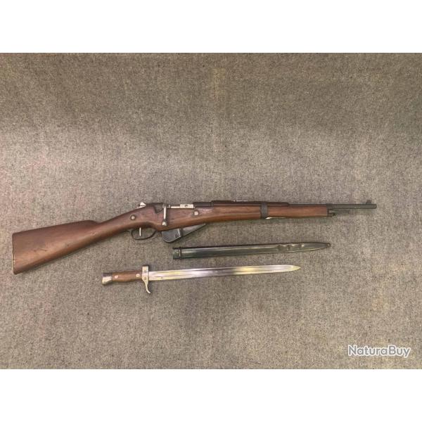 Mousqueton Berthier Mod�le 1892 modifi� M-16 calibre 8-438 Winchester