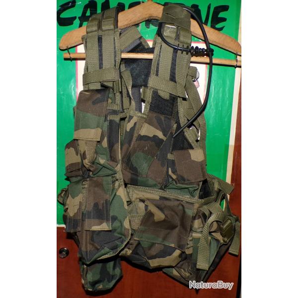 ARMEE AMERICAINE U.S : GILET DE COMBAT AVEC CAMOUFLAGE FEUILLAGE DE 2001 PERIODE GUERRE AFGHANISTAN