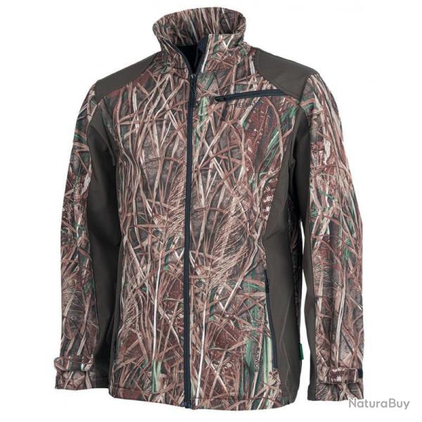 **FLASH** Veste de chasse softshell camo roseaux Treeland XL