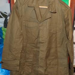 VESTE DE L'ARMEE FRANCAISE DE 1954 PERIODE GUERRE INDOCHINE , MODELE 1947 , TAILLE 4-6 MILITAIRE SOI