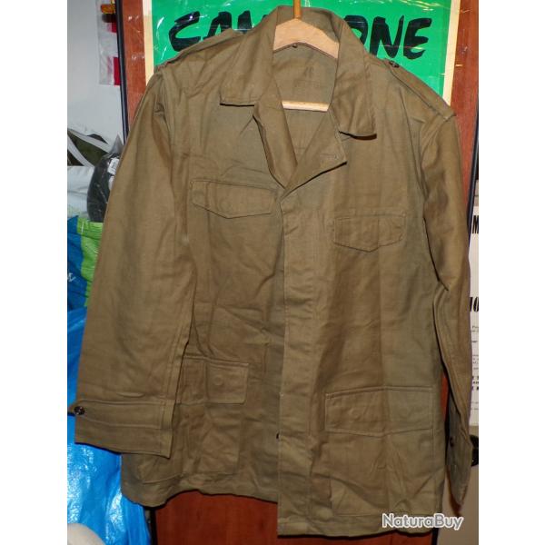 VESTE DE L'ARMEE FRANCAISE DE 1954 PERIODE GUERRE INDOCHINE , MODELE 1947 , TAILLE 4-6 MILITAIRE SOI