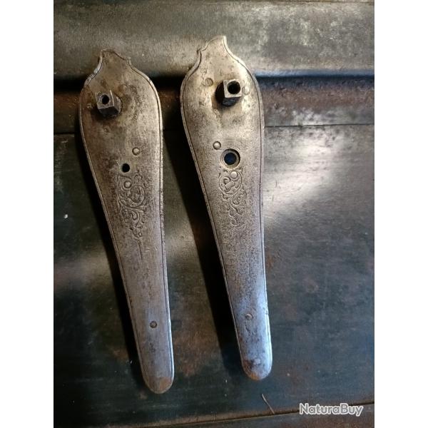 Paire de platine fusil � chien 3