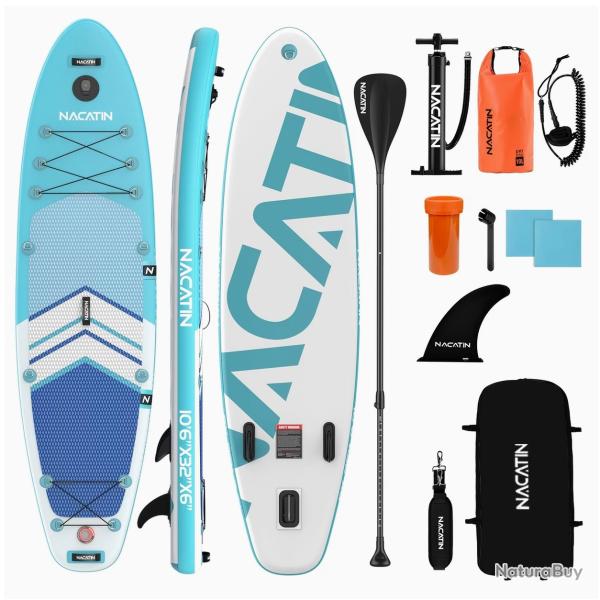 Planche � Paddle Adulte, Paddle gonflable , Paddle Ajustable, Pompe de Gonflage, Sac