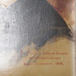 Tableau huile portrait basile lemeunier