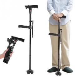 Canne T&eacute;lescopique avec LED Pliante Personnes Ag&eacute;es canne pliante + Alarme Chute LIVRAISON OFFERTE