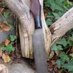 Couteau de Cuisine Style Japonais Damas Lame Kiritsuke 256 Couches Manche Bois Fabricat Artisanale