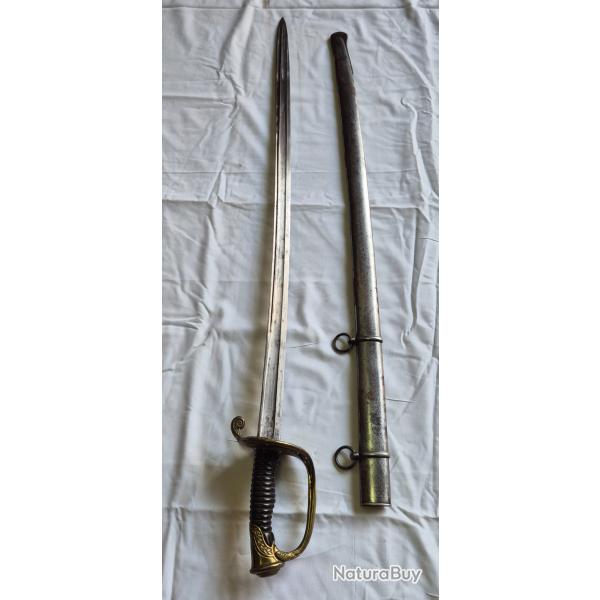 SABRE mod�le 1855 adjudant d'infanterie AVEC SON FOURREAU de novembre 1878 chatelrault