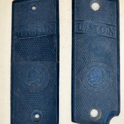 PAIRE DE PLAQUETTES DE PISTOLET UNION 9 Cps