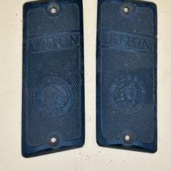PAIRE DE PLAQUETTES DE PISTOLET UNION 7 Cps