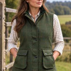 Gilet en tweed pour femme