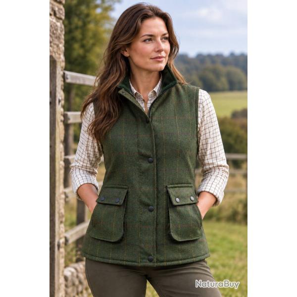 Gilet en tweed pour femme