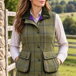 Gilet en tweed pour femme Violet