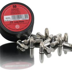 CARTOUCHES GECO .22 long blank - Cal: 22LR &agrave; blanc - boite de 50