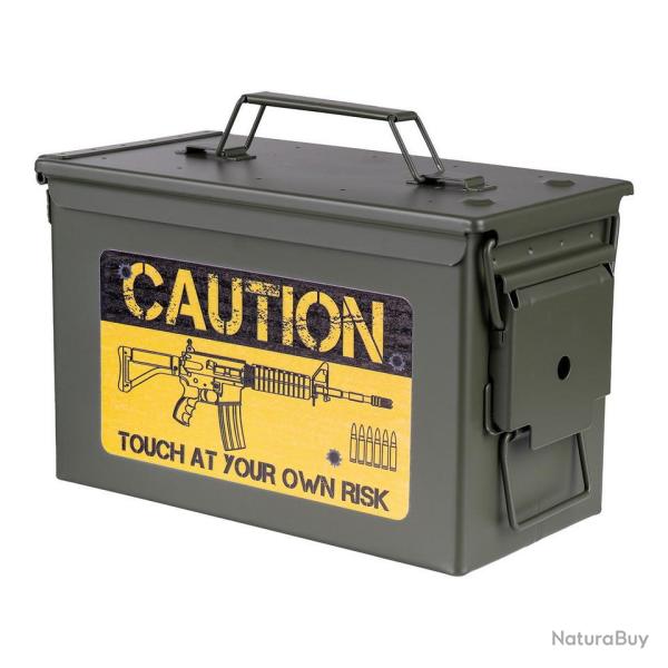 Caisse � munition Caution Risk - Cal. 50mm - Vert