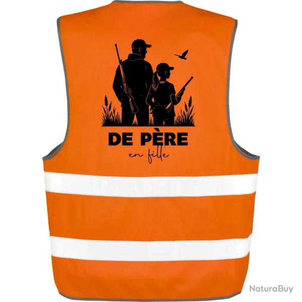 Gilet Chasse - De p�re en fille - Transmission - Orange