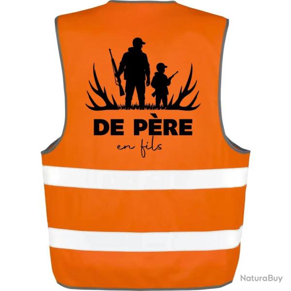 Gilet Chasse - De p�re en fils - Transmission - Orange