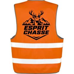 Gilet Chasse - Esprit chasse - Cerf des montagnes - Orange
