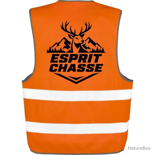 Gilet Chasse - Esprit chasse - Cerf des montagnes - Orange