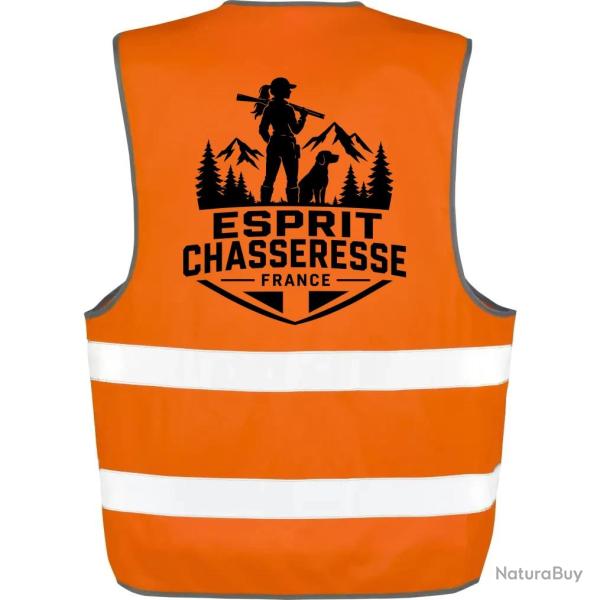 Gilet Chasse - Esprit chasseresse - For�t fran�aise - Orange