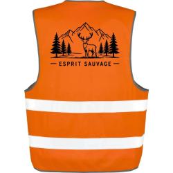 Gilet Chasse - Esprit sauvage - Cerf des montagnes - Orange
