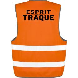 Gilet Chasse - Esprit traque - Typographie - Orange