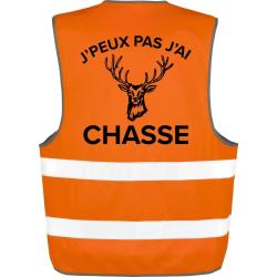 Gilet Chasse - J'peux pas j'ai chasse - Cerf - Orange