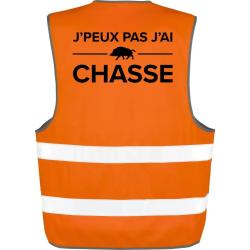 Gilet Chasse - Je peux pas j'ai chasse ! - Orange